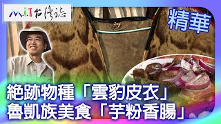 Extinct species: Clouded Leopard fur coat.Lukai delicacy: Taro Powder Sausage