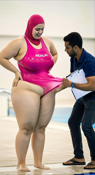 When a Sharjah Swimmer Is Taller Than the Lifeguard 😱🏊‍♀️ #tallgirl #swimmer #UAE #tallwoman #shorts