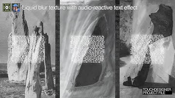 Audiovisual Experiments – Liquid blur texture with audio reactive text  [PROJECTFILE]