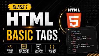 Class 1: Basic Tags of HTML #html #webdesign #coding