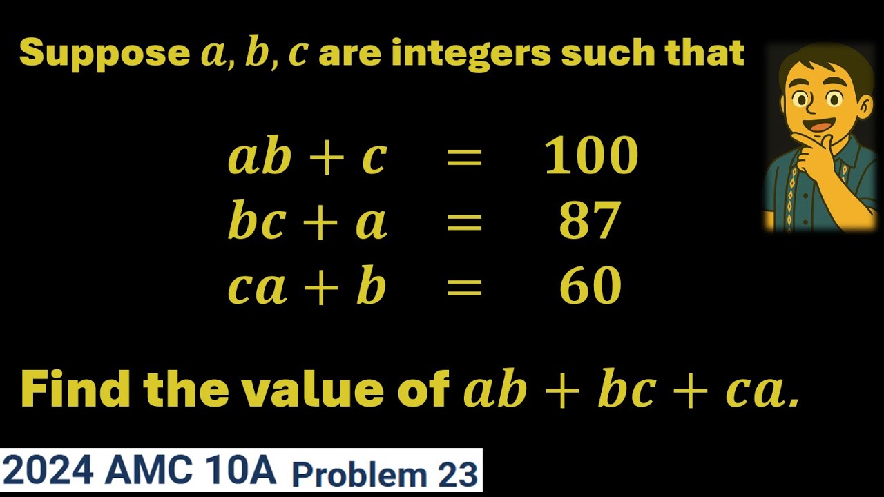 Solve 3 Equations FAST (Beginner-Friendly) | AMC 10A 2024 Problem 23