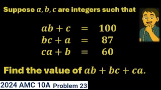 Solve 3 Equations FAST (Beginner-Friendly) | AMC 10A 2024 Problem 23
