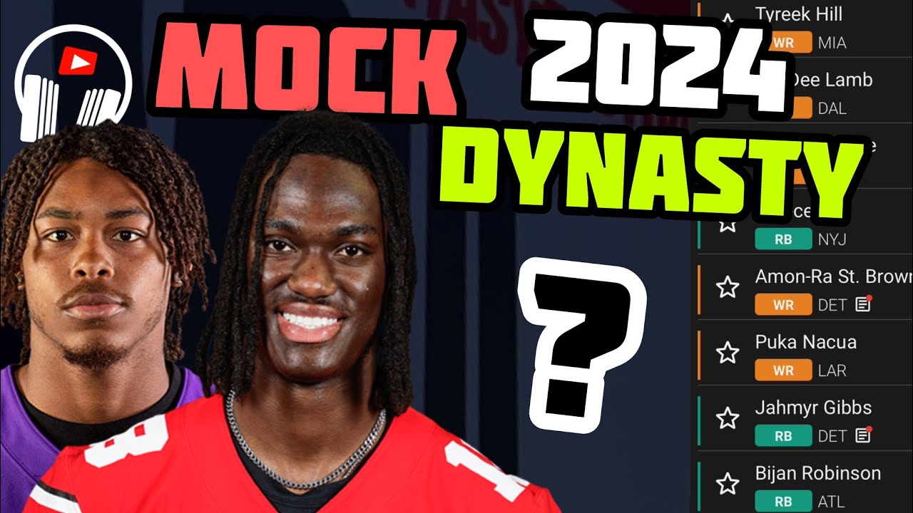 Live 2024 Fantasy Football DYNASTY Mock Drafts YouTube