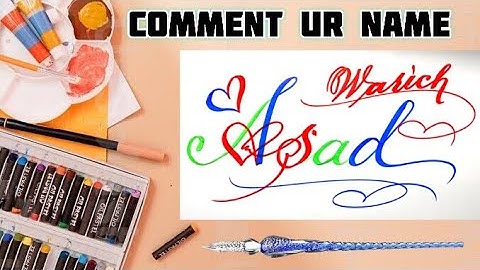 Asad Name Signature Calligraphy Status | How to Draw, Cursive Calligraphy with Cut Marker