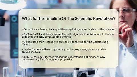 What Is The Timeline Of The Scientific Revolution? - Science Through Time