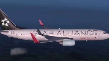 P3D v3 - PMDG 737 ngx approaching Innsbruck  runway 08