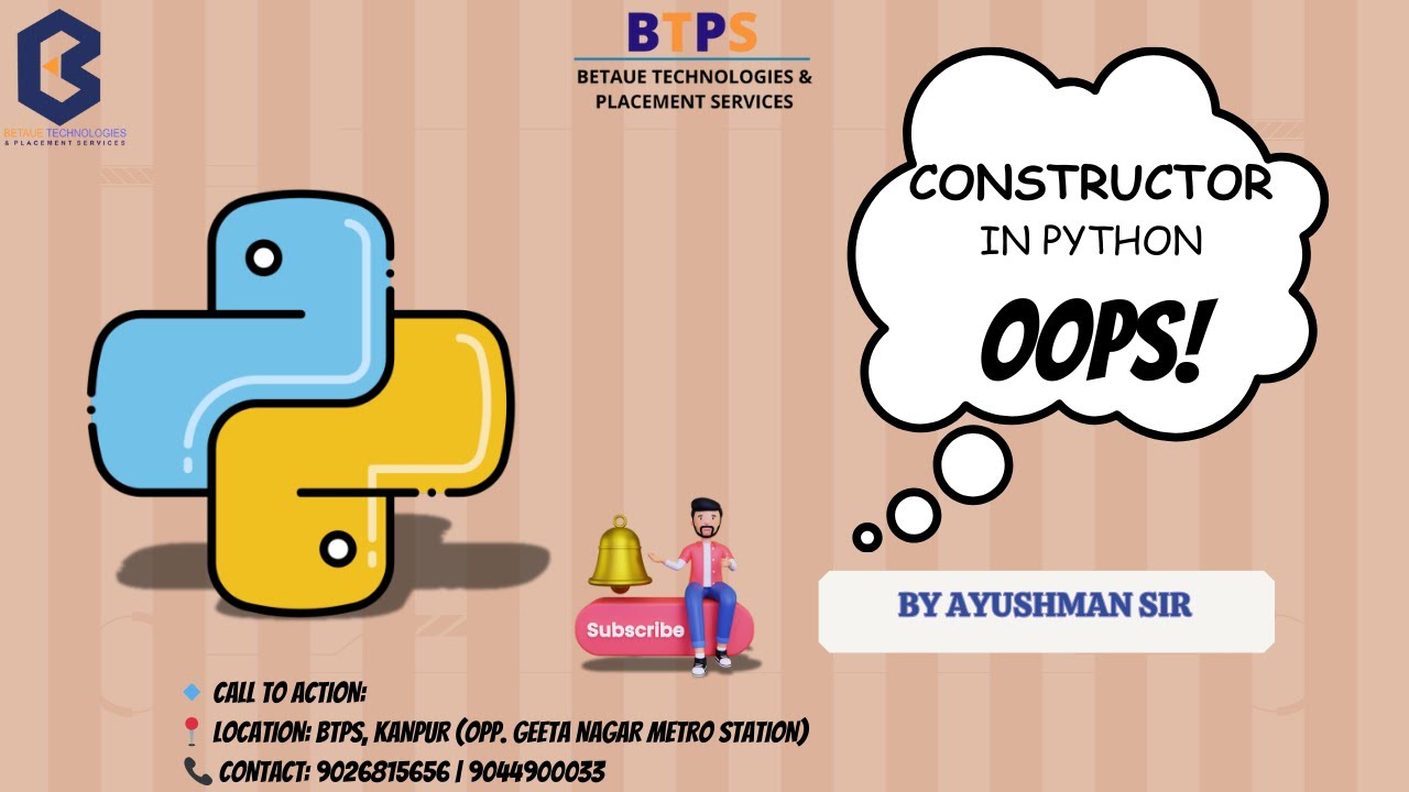 Constructor in Python || #btpskanpur #education # ...