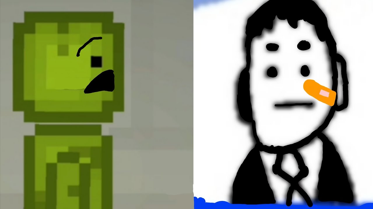 Melon news: animation town news reporter gets hit by microphone.