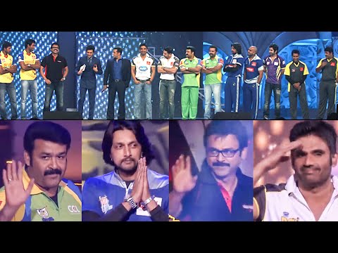 All Superstars In One Frame | Epic Entry Of CCL Captains Sets The Stage On Fire