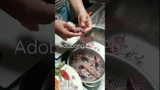 Cooking Adobong Pusit