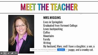 Shaw 5th Grade Mrs  Wiggins Open House 2020