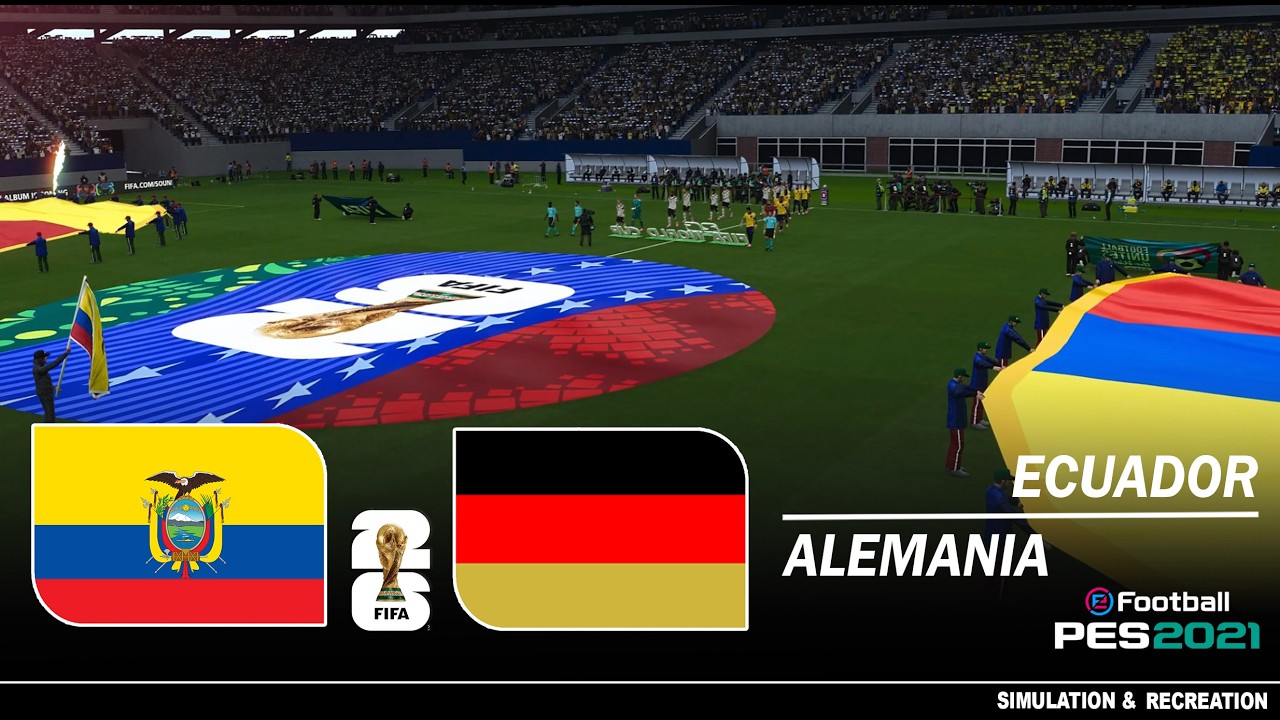 Ecuador vs Alemania ● Copa Mundial 2026 ● Simulación Pes 2021