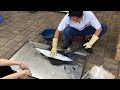 Fresh Mackerel Cutting at Local Seafood Market in Hanoi, Vietnam | Whole Fish Cutting in Vietnam