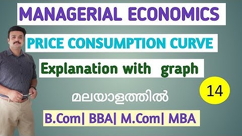 Managerial Economics Price Consumption Curve PCC explanation with graph  Malayalam
