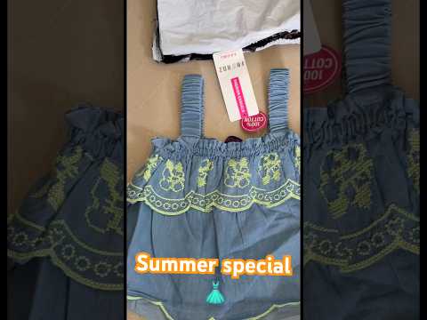 Cotton dress for girls | Ajio shopping haul #unboxing #ajiohaul #ajio #youtubeshorts