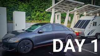 The Journey has Begun!! Ioniq 6 EV cross continental road trip, day 1!