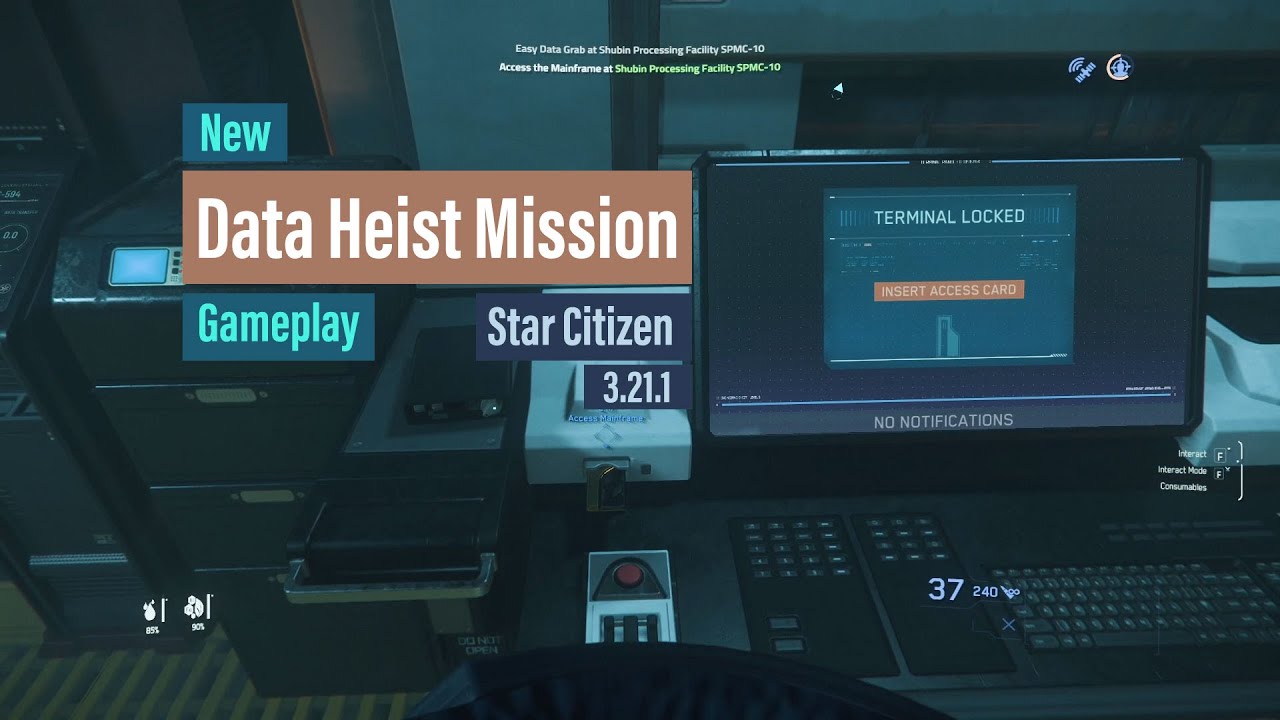 Star Citizen 3.21.1 - New Data Heist Mission Gameplay