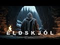Night in Eldskjól | Nordic Folk &amp; Cave Campfire Ambience (Dark &amp; Cozy) | The Dervish's Echo - Day 4