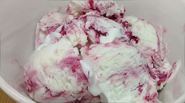 Easy Raspberry Ripple Ice Cream - No Ice Cream Machine