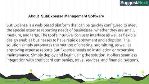 SutiExpense Management Screenshots & Alternatives