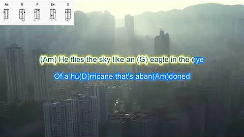 Sandman by America play along with scrolling guitar chords and lyrics