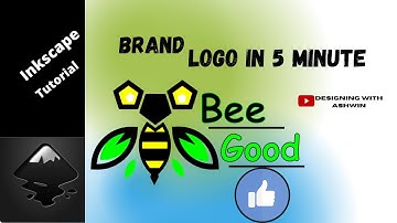 #Bee logo #inkscape/ just 4 min. Brand logo/ Inkscape tutorial 2021 Logo designing  with Ashwin.
