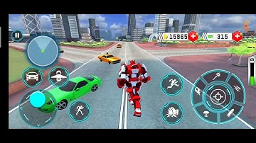 Robot game/police robot car transform game android gameplay video 2021.