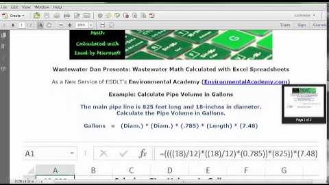 Calculate Pipe Volume in Gallons