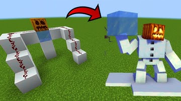 How To Summon A Mutant Snow Golem In Minecraft P.E