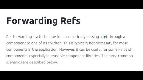 Ref forwarding in react