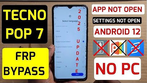 Tecno Pop 7 (BF6) Frp Bypass Android 12 Without Pc | Settings Not Open, App Not Open | 2025 METHOD