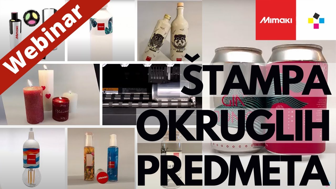 Štampa na okruglim predmetima - Mimaki Webinar 🥫