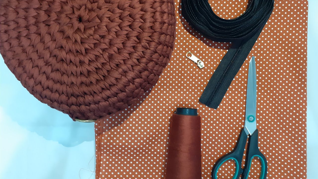 Como colocar forro em bolsa redonda