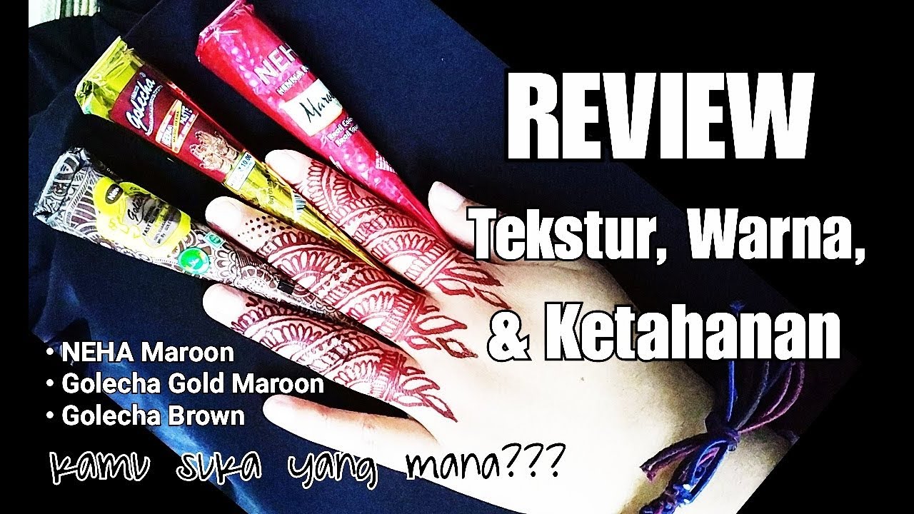 Coba Review 3 Merk Henna  Instan YouTube