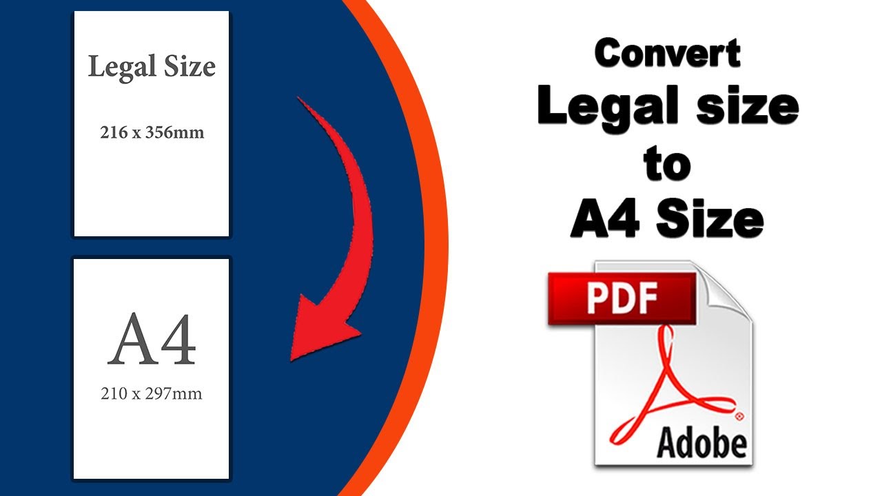 orquesta jefe Rico How to convert legal size to a4 size in pdf using Adobe Acrobat Pro DC -  YouTube