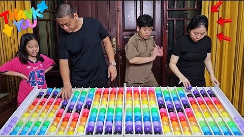 Family Game | Color Ball Sorting Relay Race by Time ☆ level 02