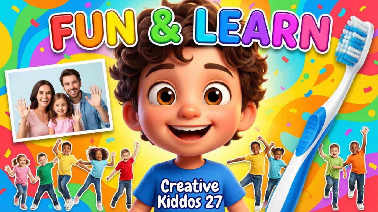 My Family 👨‍👩‍👧 | Brush Brush Brush 🪥 | Move Your Body 💃 | Fun Learning for Kids |@creativekiddos27