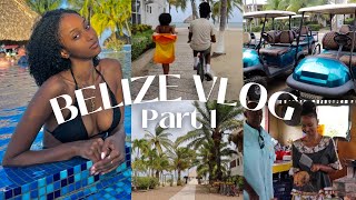 Belize Travel Vlog PART 1 | luxury resort tour, beach day, visiting villages, renting golf carts