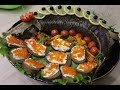 Стерлядь фаршированная грибами и рисом.