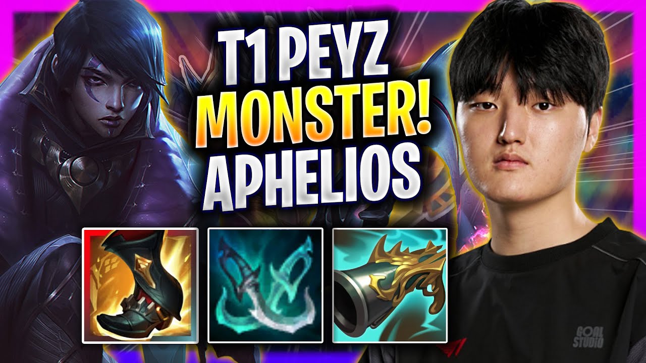 T1 PEYZ IS A MONSTER WITH APHELIOS! - T1 Peyz Plays Aphelios ADC vs Yunara!