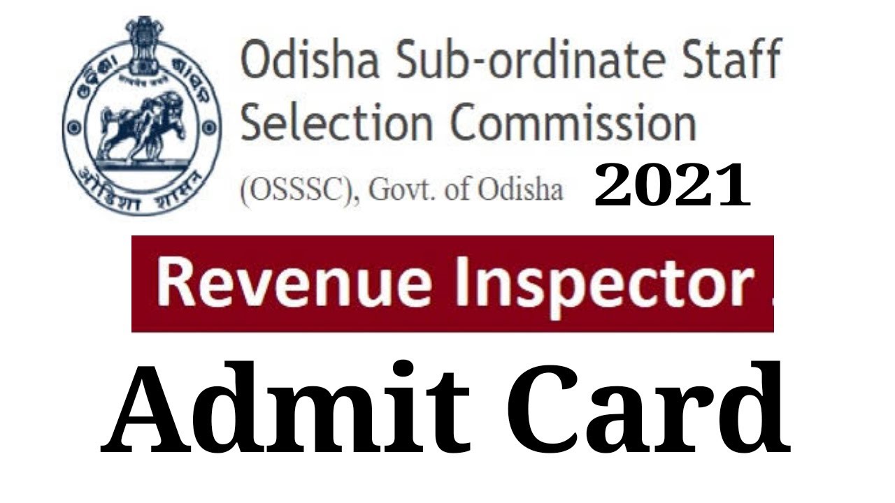 Revenue Inspector (RI) Admit Card 2021 || OSSSC || Career City
