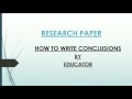 How to Conclude a Thesis Paper | Synonym - How to write conclusion for thesis paper At this