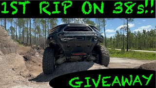 FIRST OFF-ROAD RIP IN OUR RAM TRX OFFROAD ON 38s!!  (+ GIVEAWAY!)