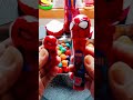 ASMR SATISFYING🌈TWO TOYS SPIDERMAN POP UPS LOLLIPOP | SMALL SPIDER | MIXED CANDIES PLATTER #shorts