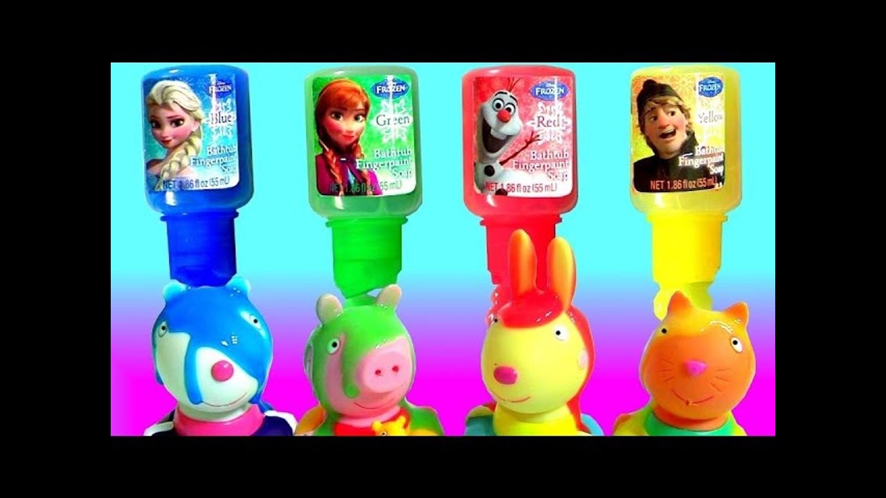 LEARN COLORS Bath Paint Peppa Pig Water toys YouTube