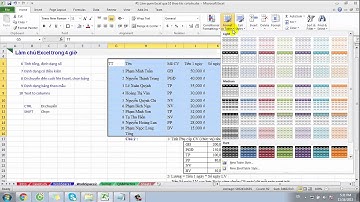 Bài 2: 10 thao tác cơ bản trong excel 2010 (tiếp theo)