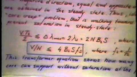 TRANSFORMER SATURATION