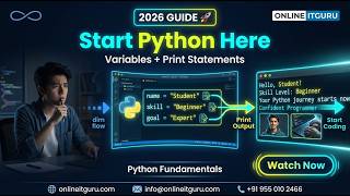 Python Input &amp; Output Tutorial | How to Use Variables in Print Statements | OnlineITGuru