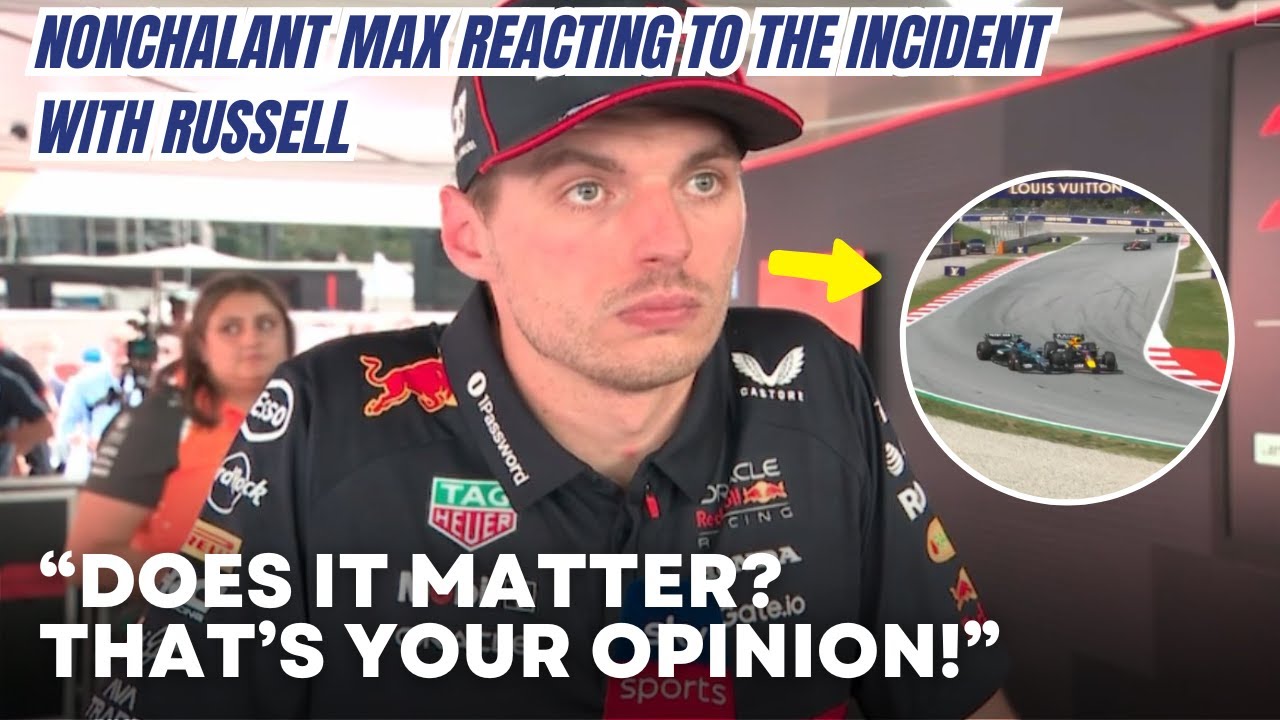 Max Verstappen DONT GIVE A F**K Reaction after the Incident with George ...