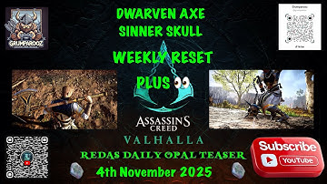 REDAS DAILY OPAL TEASER & WEEKLY RESET DWARVEN AXE & SINNER SKULL 4/11/25 ACV